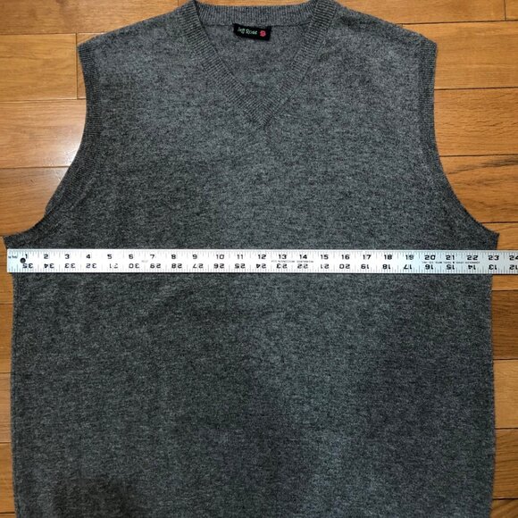 Jeff Rose 100% Cashmere V-Neck Gray Knit Vest Size XL - Picture 3 of 7